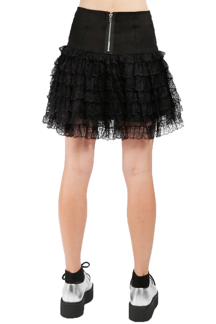 Lace to Lace Skirt [Black]