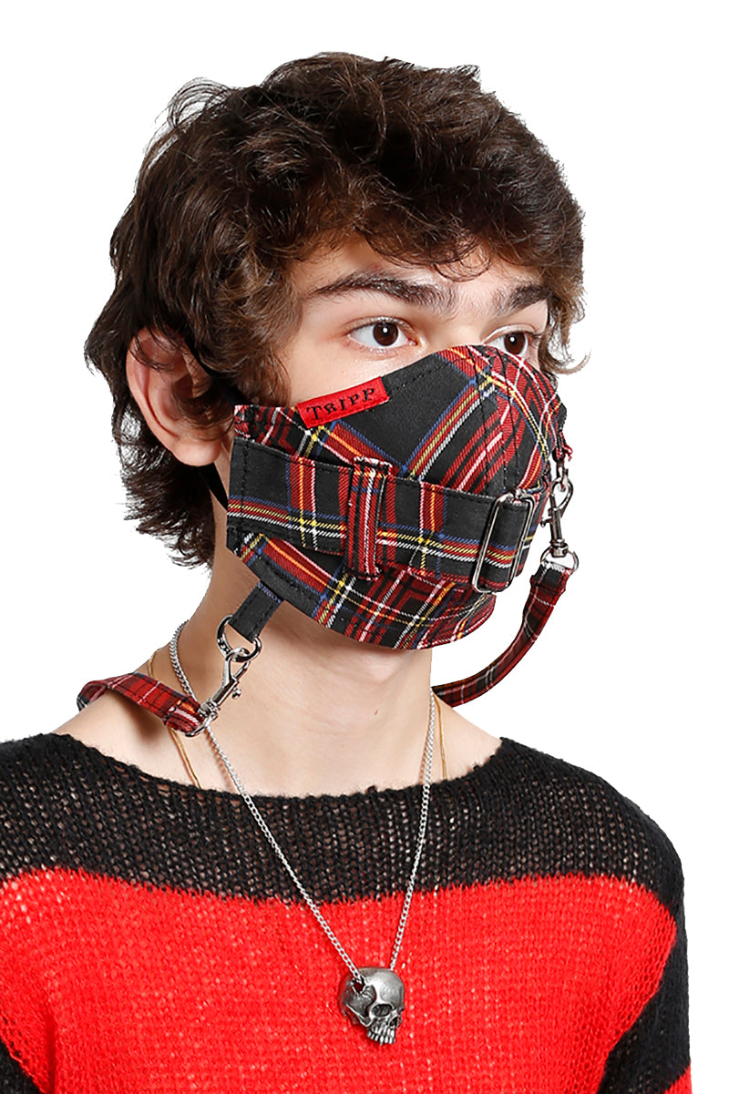 Tripp Super Straps Face Mask [Black Plaid]