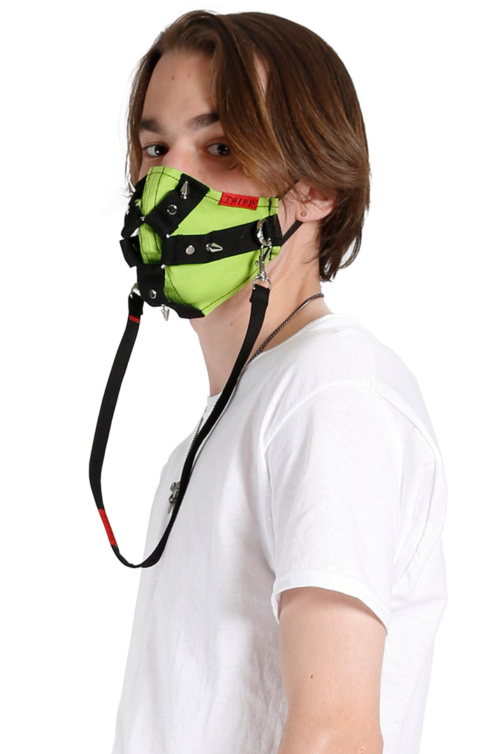 Harness Strap Face Mask [Lime Green/Black]