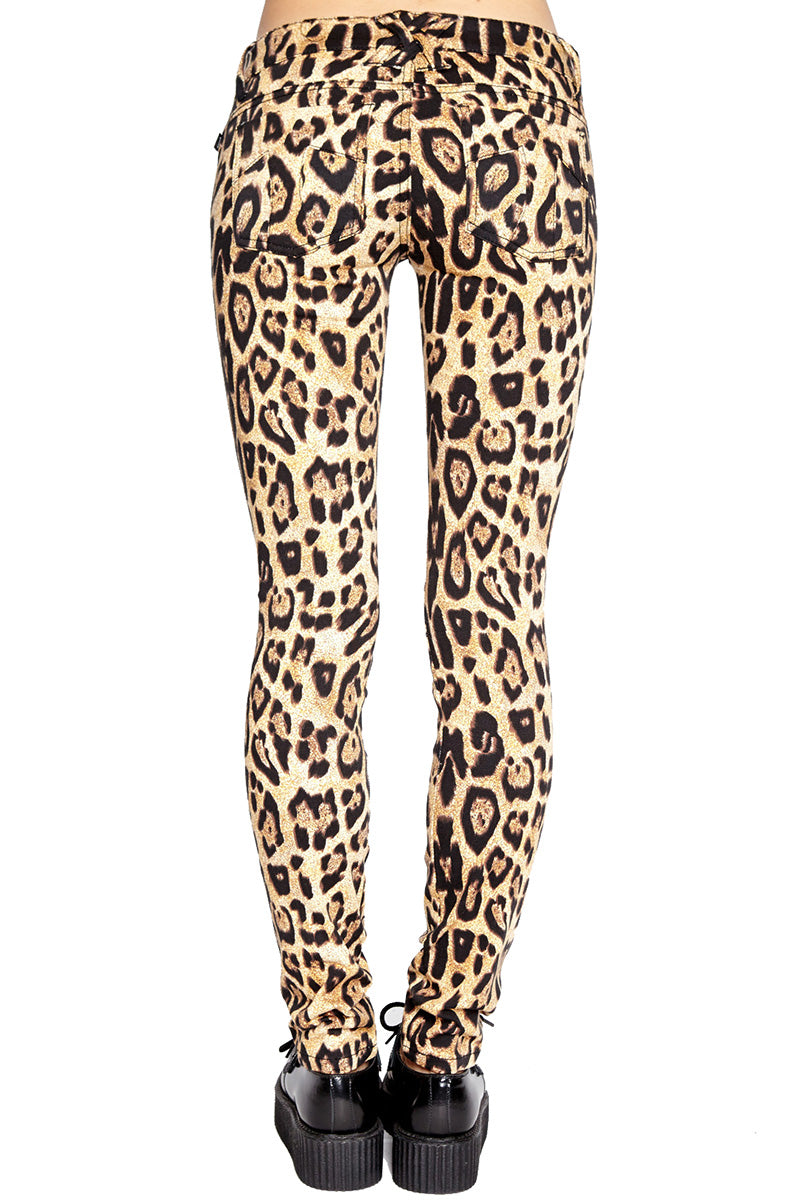 Tripp NYC Natural Leopard Print Ladies Jeans - Vampirefreaks Store