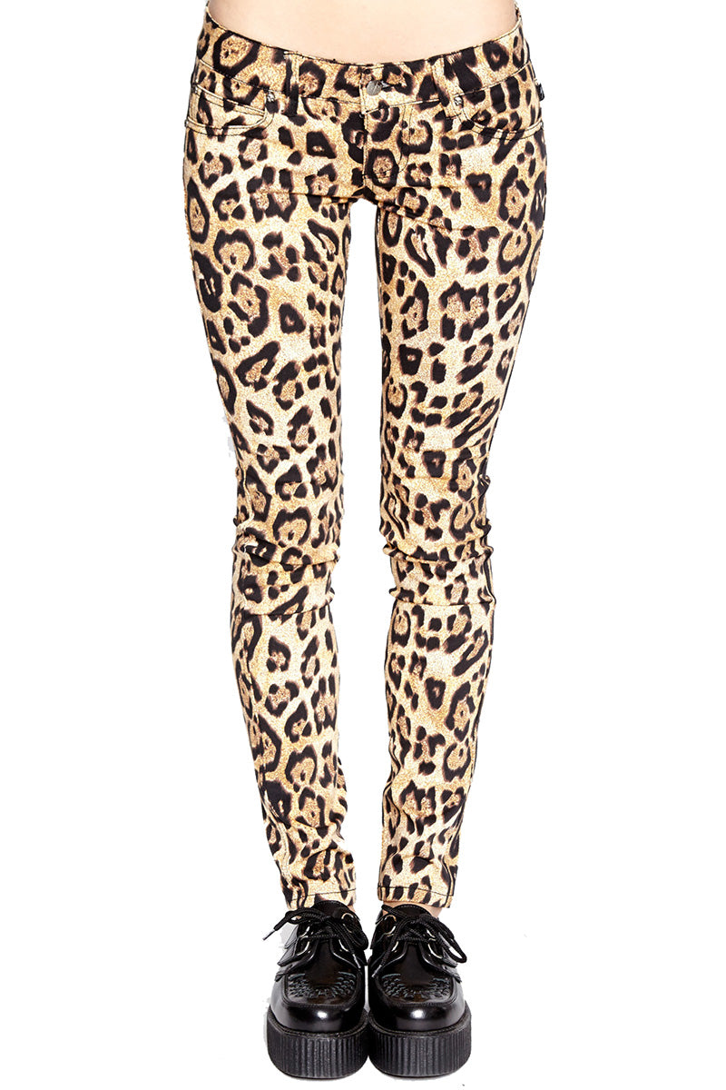 Tripp NYC Natural Leopard Print Ladies Jeans - Vampirefreaks Store