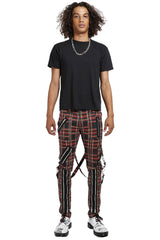Tripp NYC Bondage Punk Pants [Black Plaid]