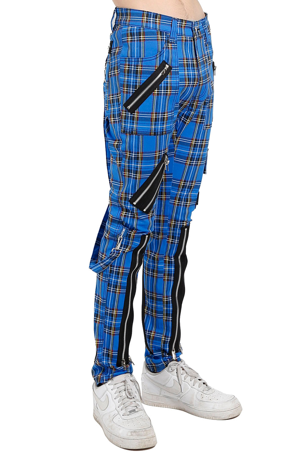 Pantalones de bondage Tripp Punk [Cuadros azules]
