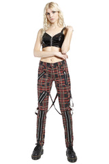 Tripp NYC Bondage Punk Pants [Black Plaid]