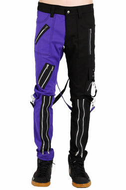 Tripp NYC Split Leg Bondage Pants [Black/Purple]