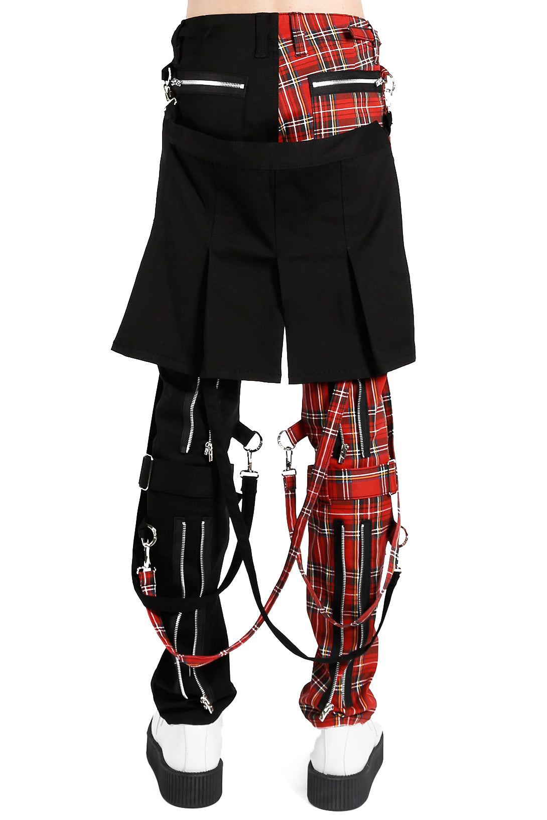 パンツ tripp nyc gimmick carg punk Tripp NYC Super Skull Pants [Black/Pink] - Goth, Mall Goth