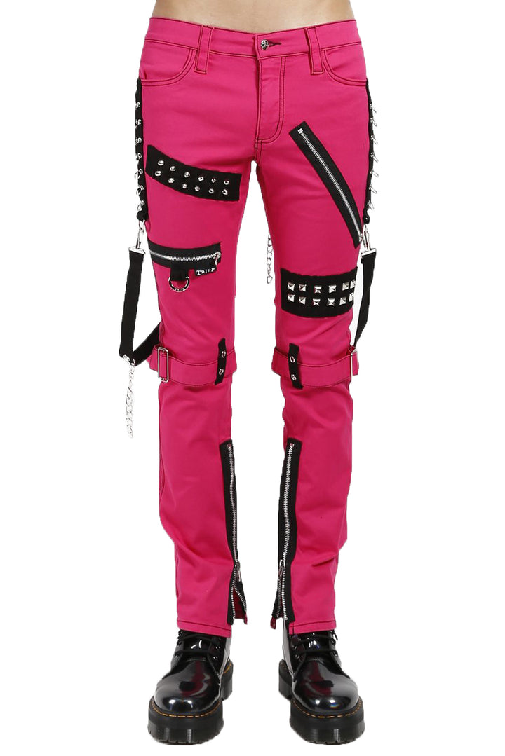 Tripp Studded Bondage Pants [Pink]