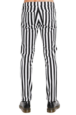 Tripp NYC Medium Stripe Rocker Jeans [BLACK/WHITE]