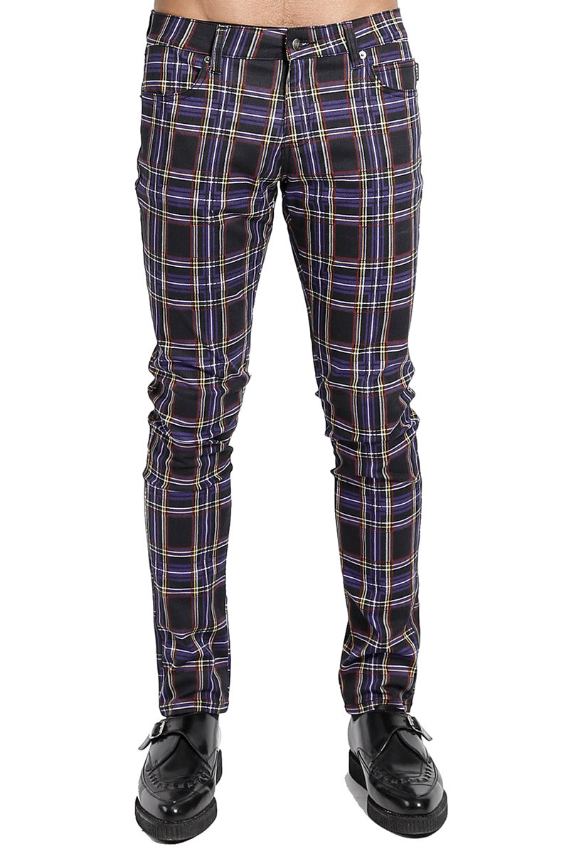 Tripp Purple Plaid Rocker Jeans - Vampirefreaks Store