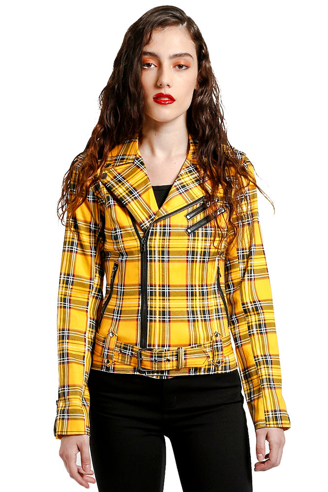 Tripp Wild Child Moto Jacket [Yellow Plaid]