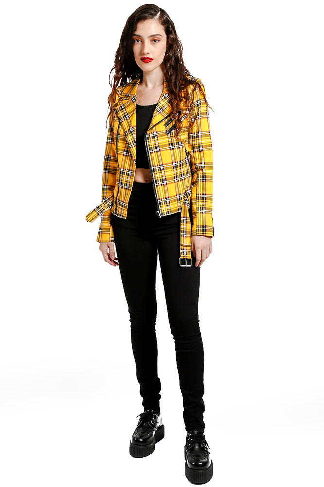 Tripp Wild Child Moto Jacket [Yellow Plaid]