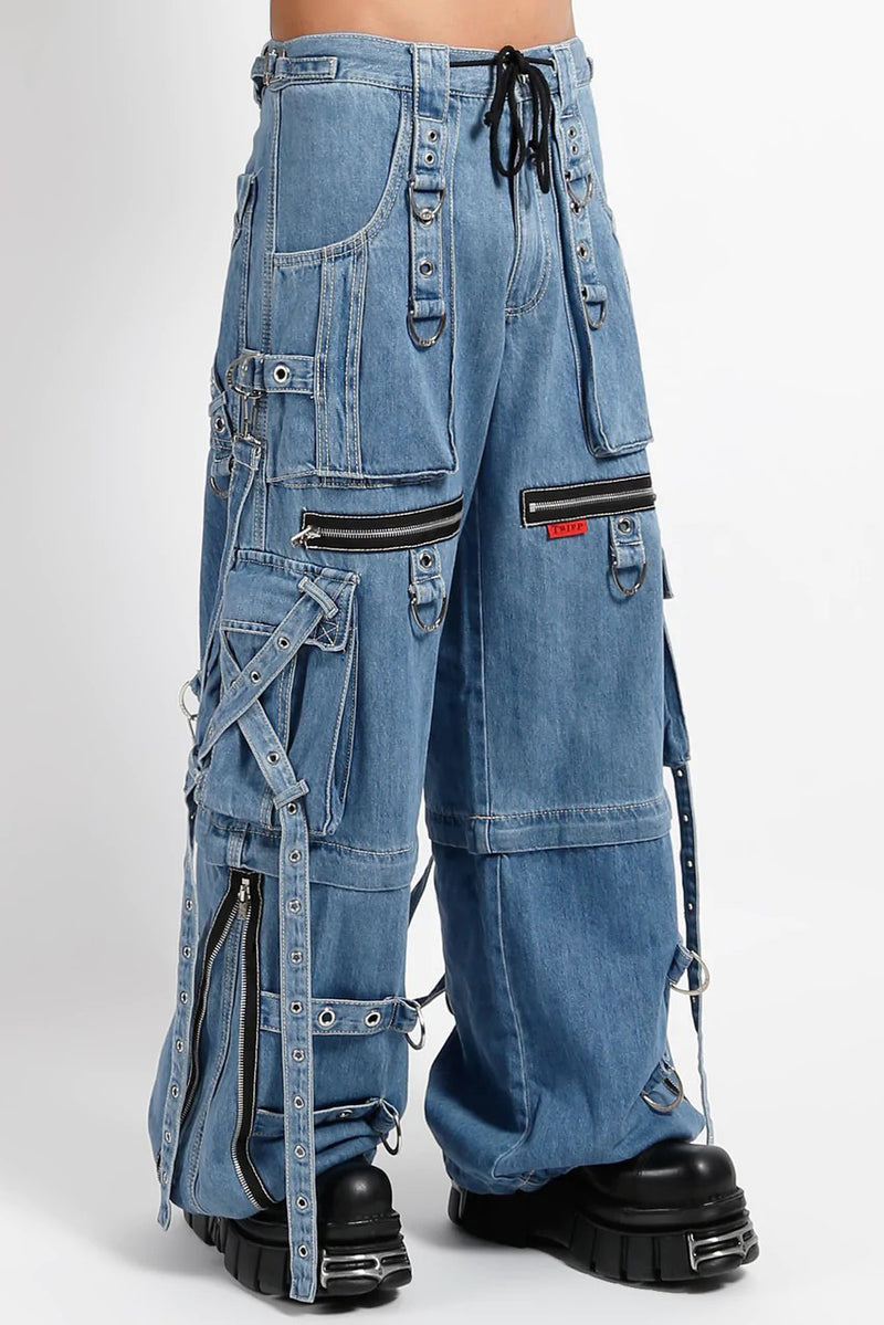 Tripp NYC Denim X Strap Pants [Light Blue]