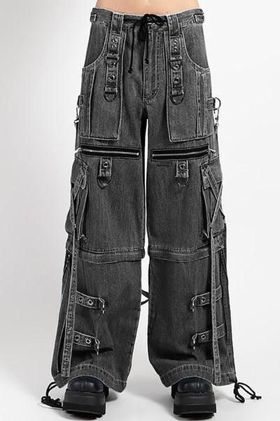 Tripp NYC Denim X Strap Pants [BLACK DENIM]