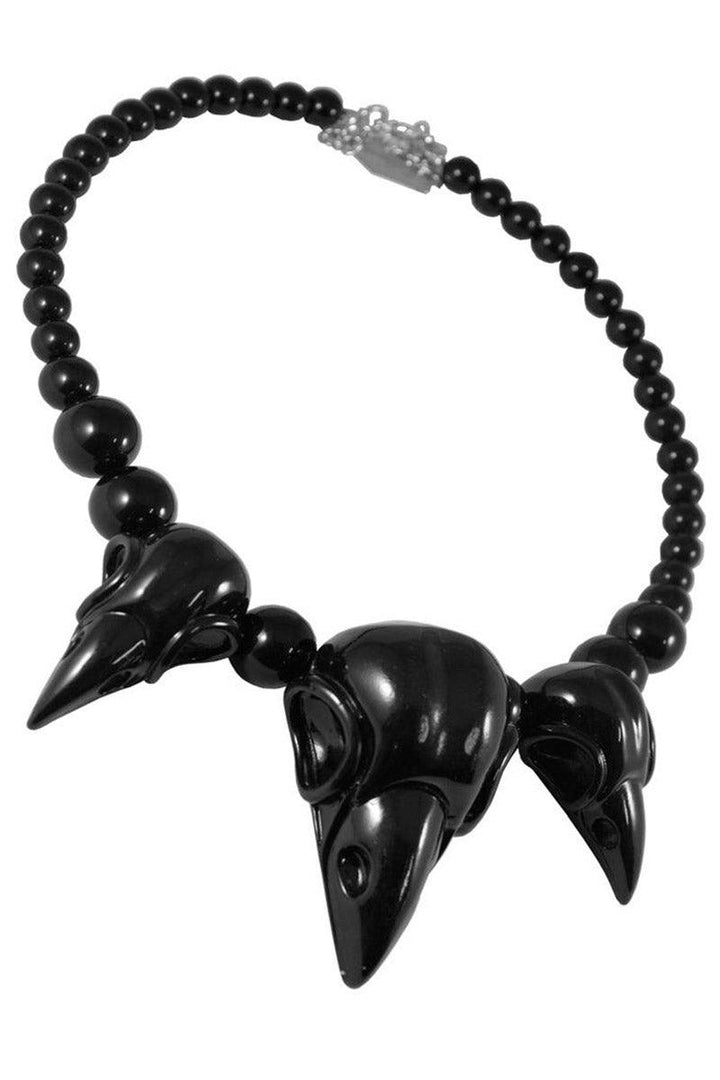 Kreepsville Crow Skull Collection Necklace [Black] - Vampirefreaks Store