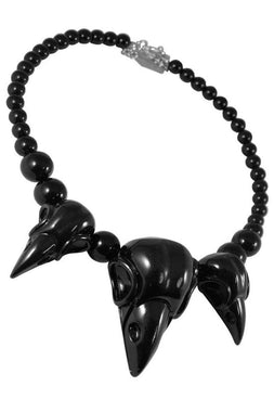 Crow Skull Collection Necklace [Black]