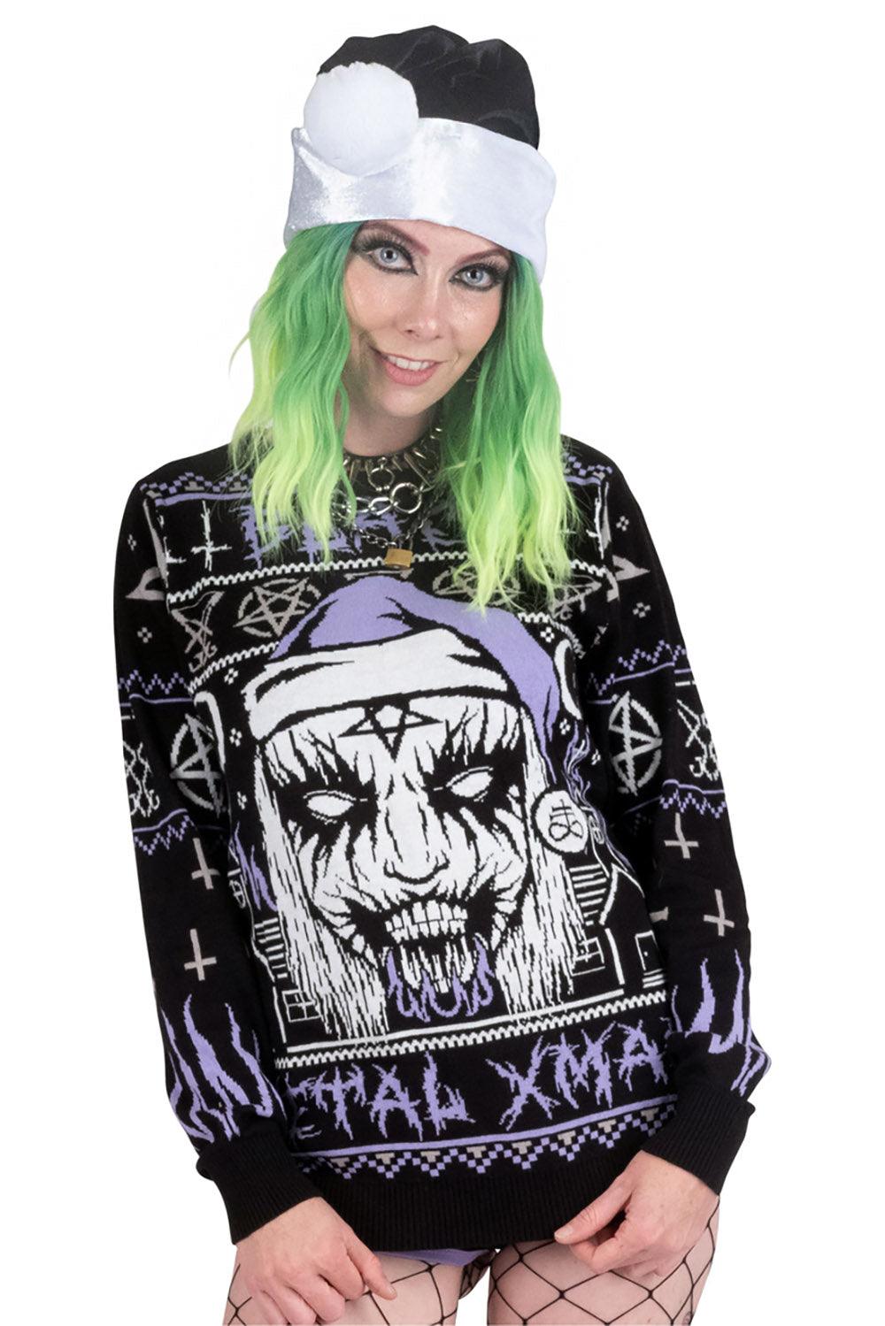 Too Fast Black Metal Meme Christmas Sweater - VampireFreaks