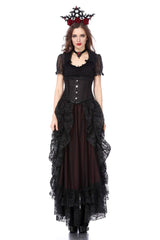womens romantic red gothic skirt