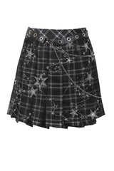 Stargazer Pleated Tartan Mini Skirt