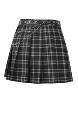 Stargazer Pleated Tartan Mini Skirt