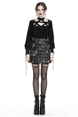 Stargazer Pleated Tartan Mini Skirt