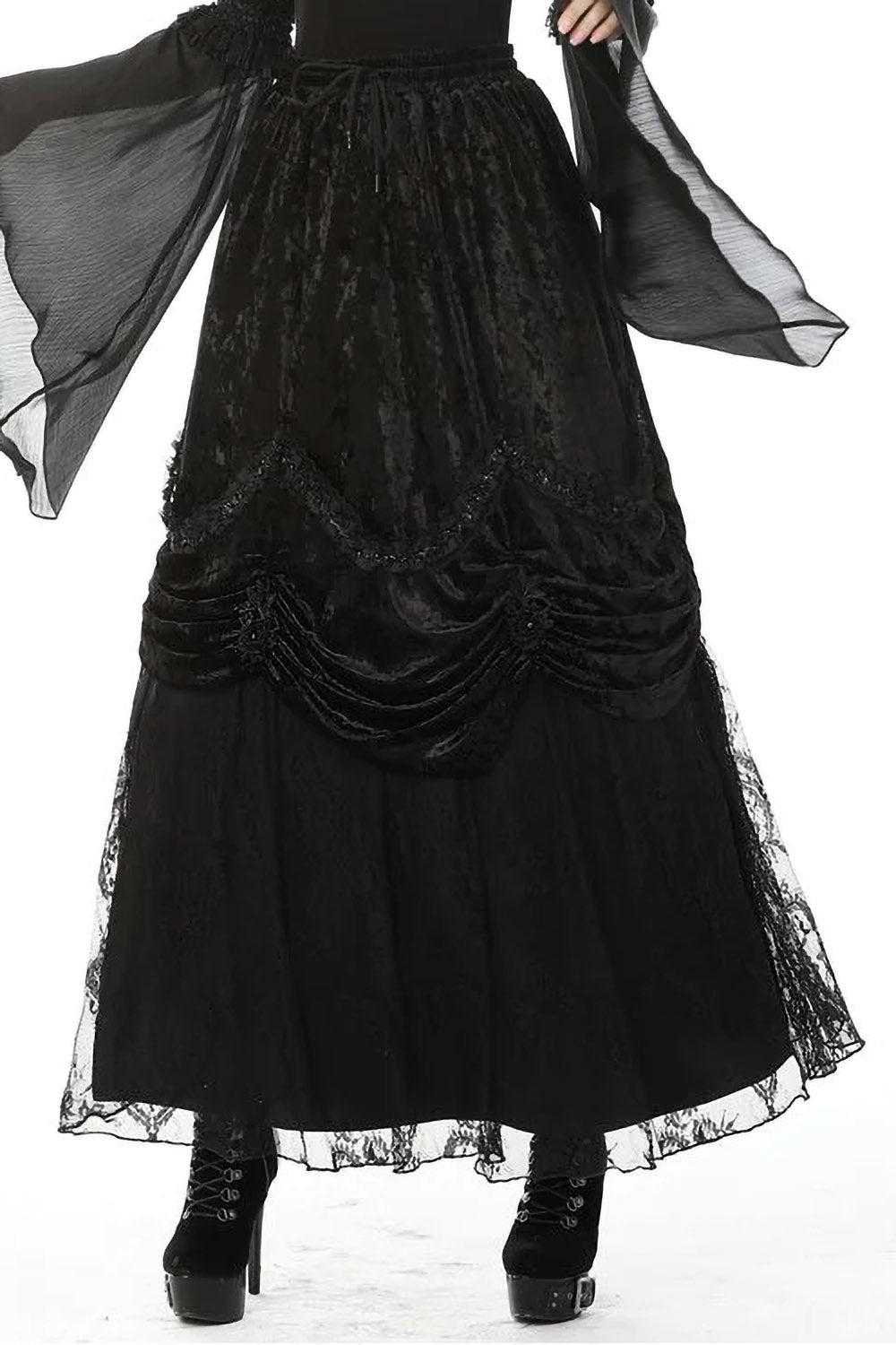 Vampren Velvet Maxi Skirt