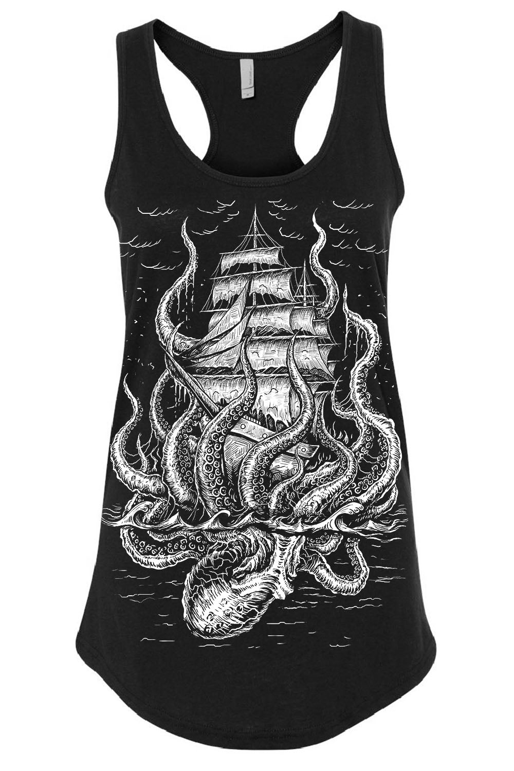 womens goth octopus tank top
