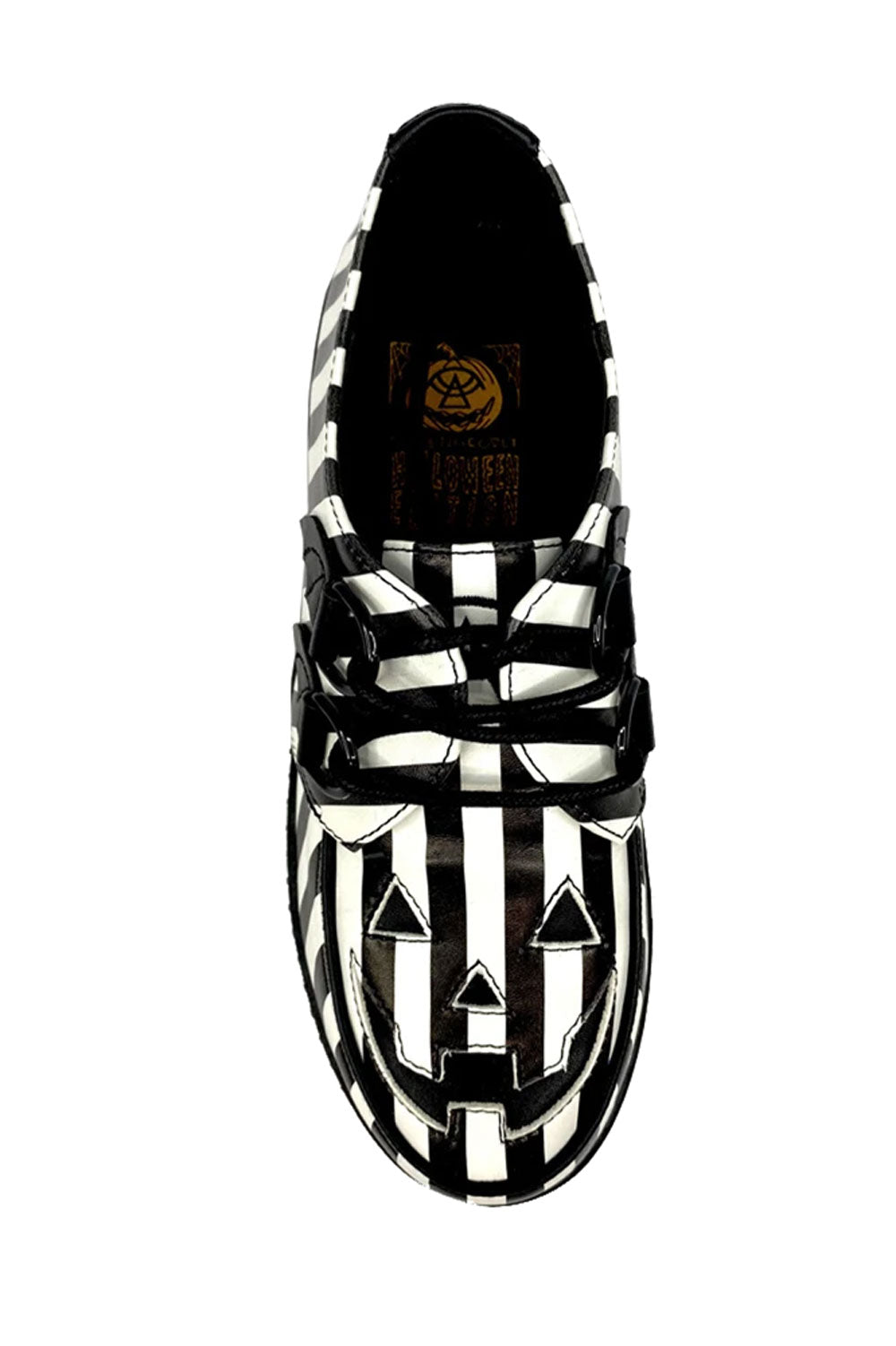 Krypt Jack Stripe Creepers [Black/White]