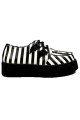 Krypt Jack Stripe Creepers [Black/White]