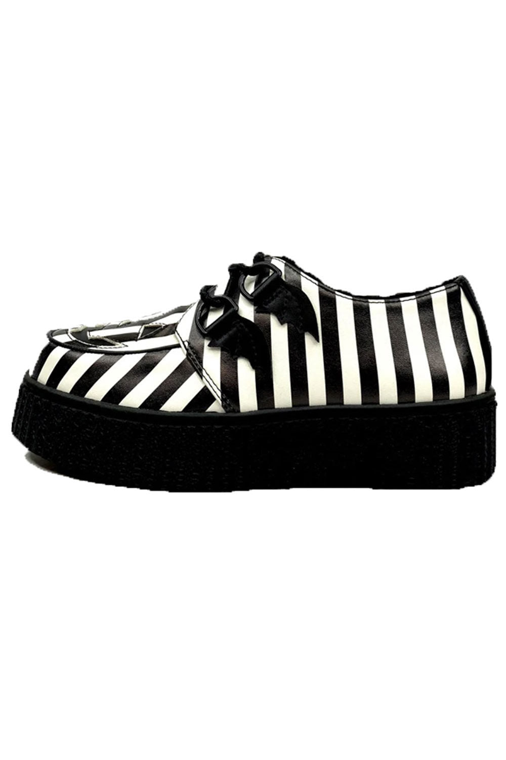 Krypt Jack Stripe Creepers [Black/White]