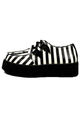 Krypt Jack Stripe Creepers [Black/White]
