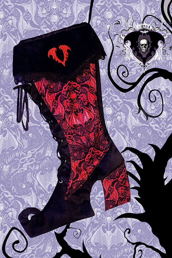 Voltaire Gothic Xmas Stocking [Multiple Colors Available]