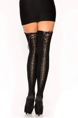Lydia Lace-Up Thigh Highs