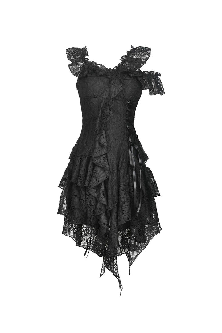 Black Saint Gothic Lace Dress