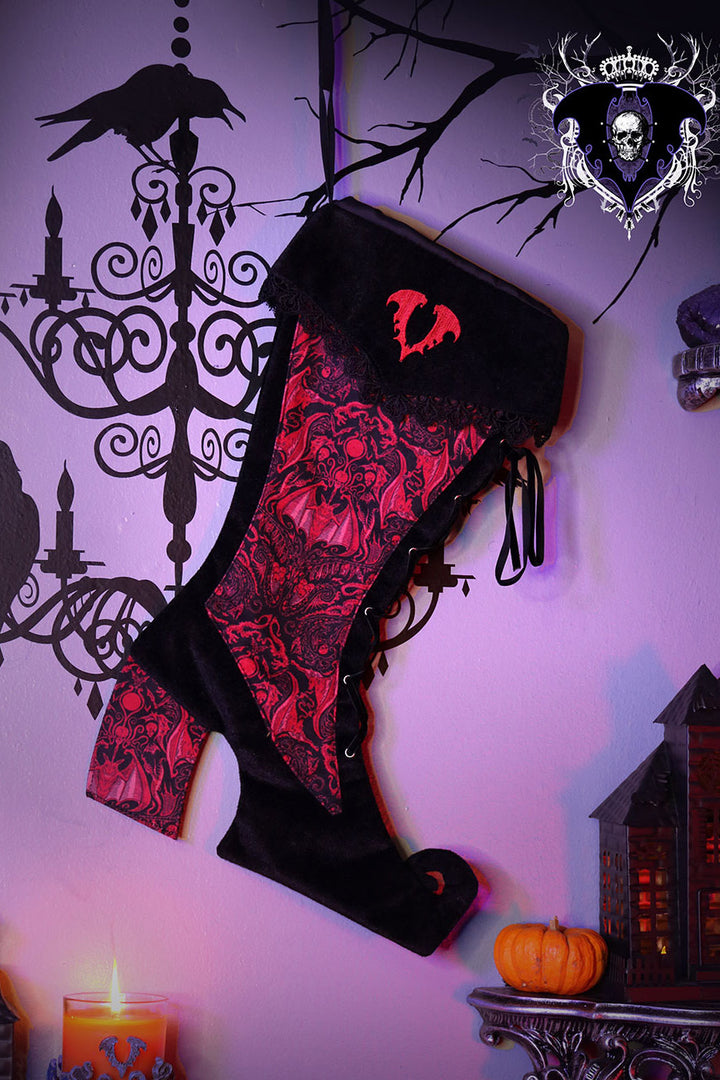 Voltaire Gothic Xmas Stocking [Multiple Colors Available]