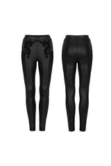 Leggings de efecto mojado con encaje líquido