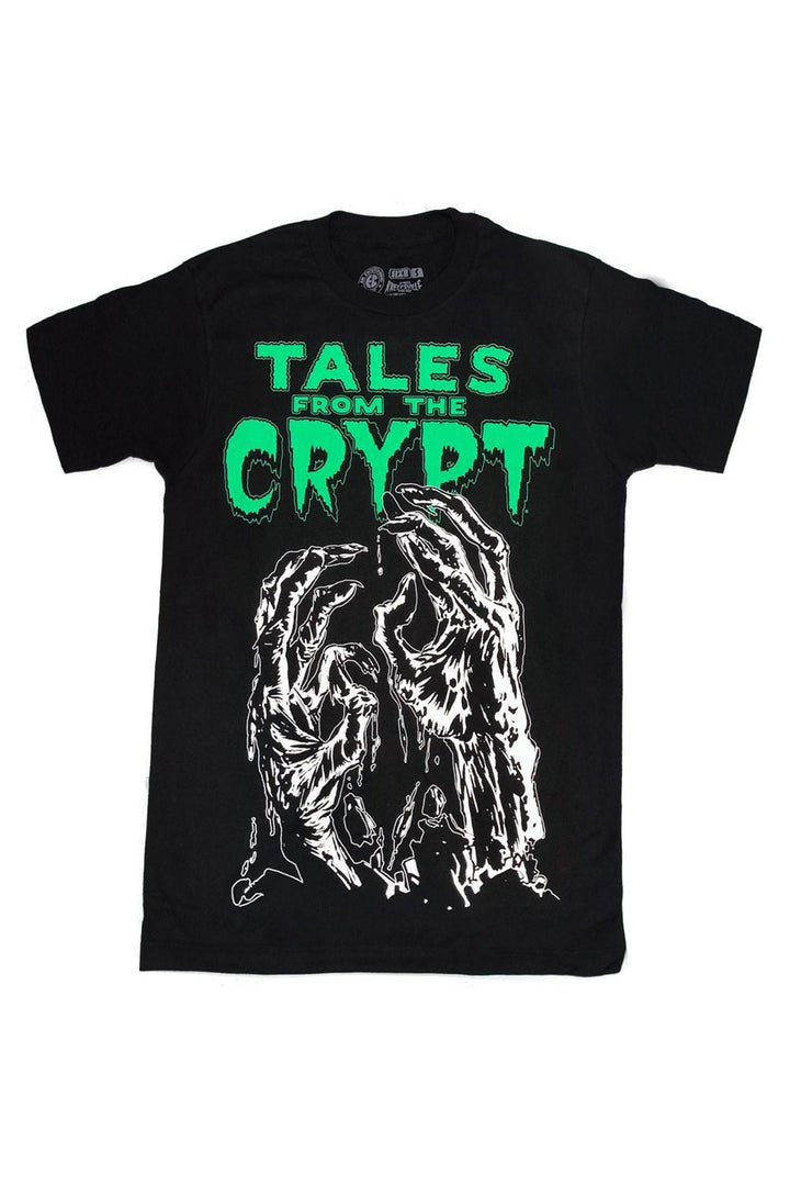 Tales from the Crypt Glow Hands Zombie Tee
