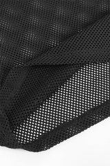 Morbid Black Fishnet Long Sleeve Top [Unisex]