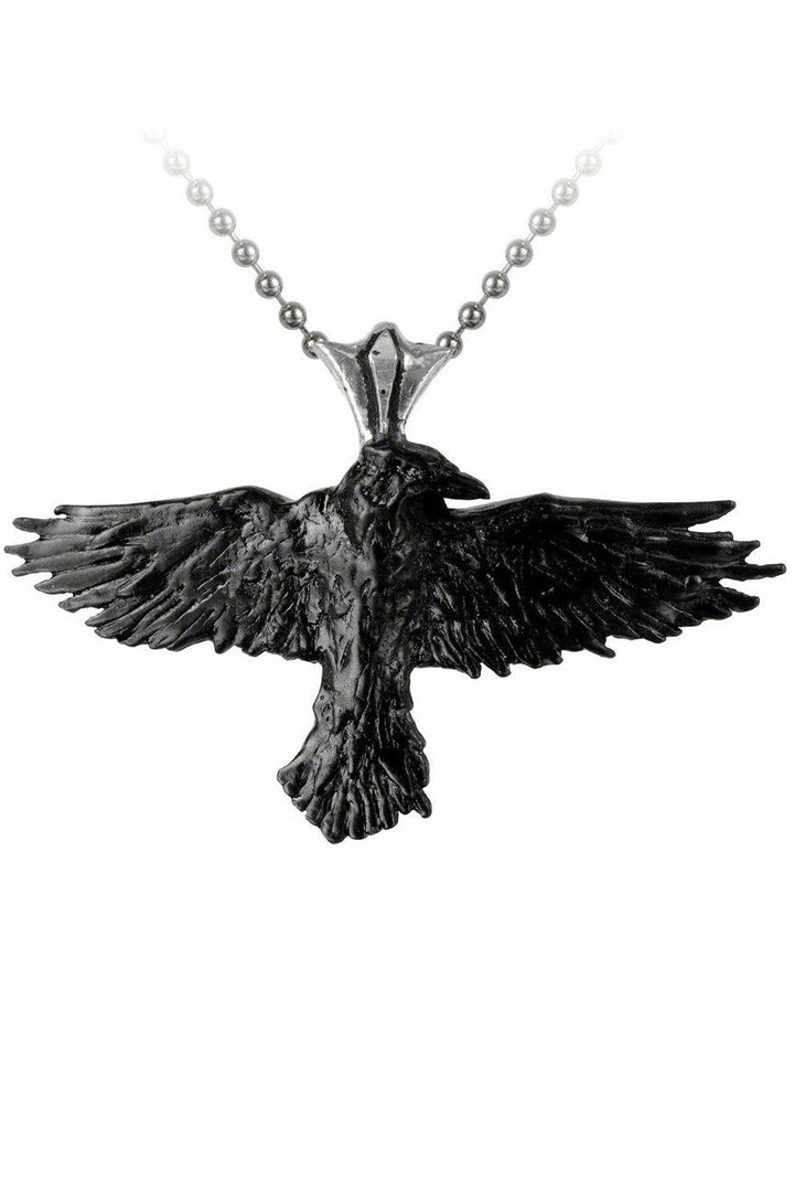 Alchemy Black Raven Necklace - VampireFreaks