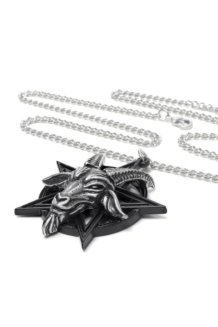 goth satanic necklace