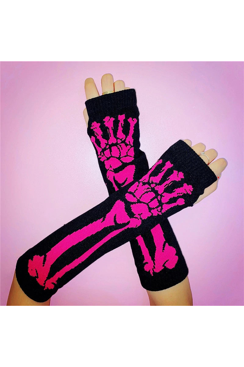 womens kawaii emo armwarmer gloves