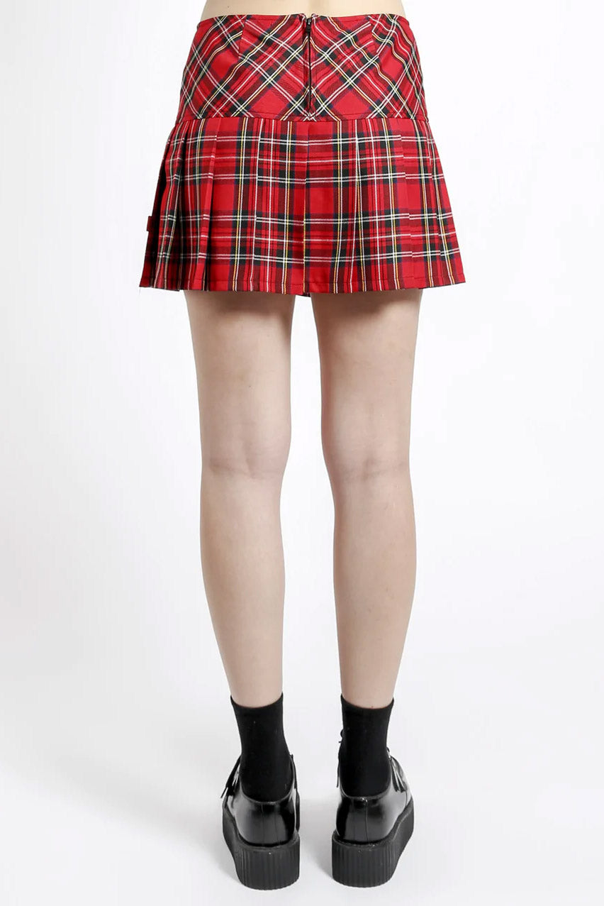 Tripp NYC Pleated Skirt [Red Plaid]