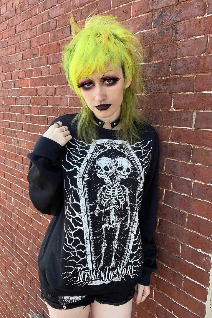 Memento Mori Conjoined Skeleton Twins Sweatshirt