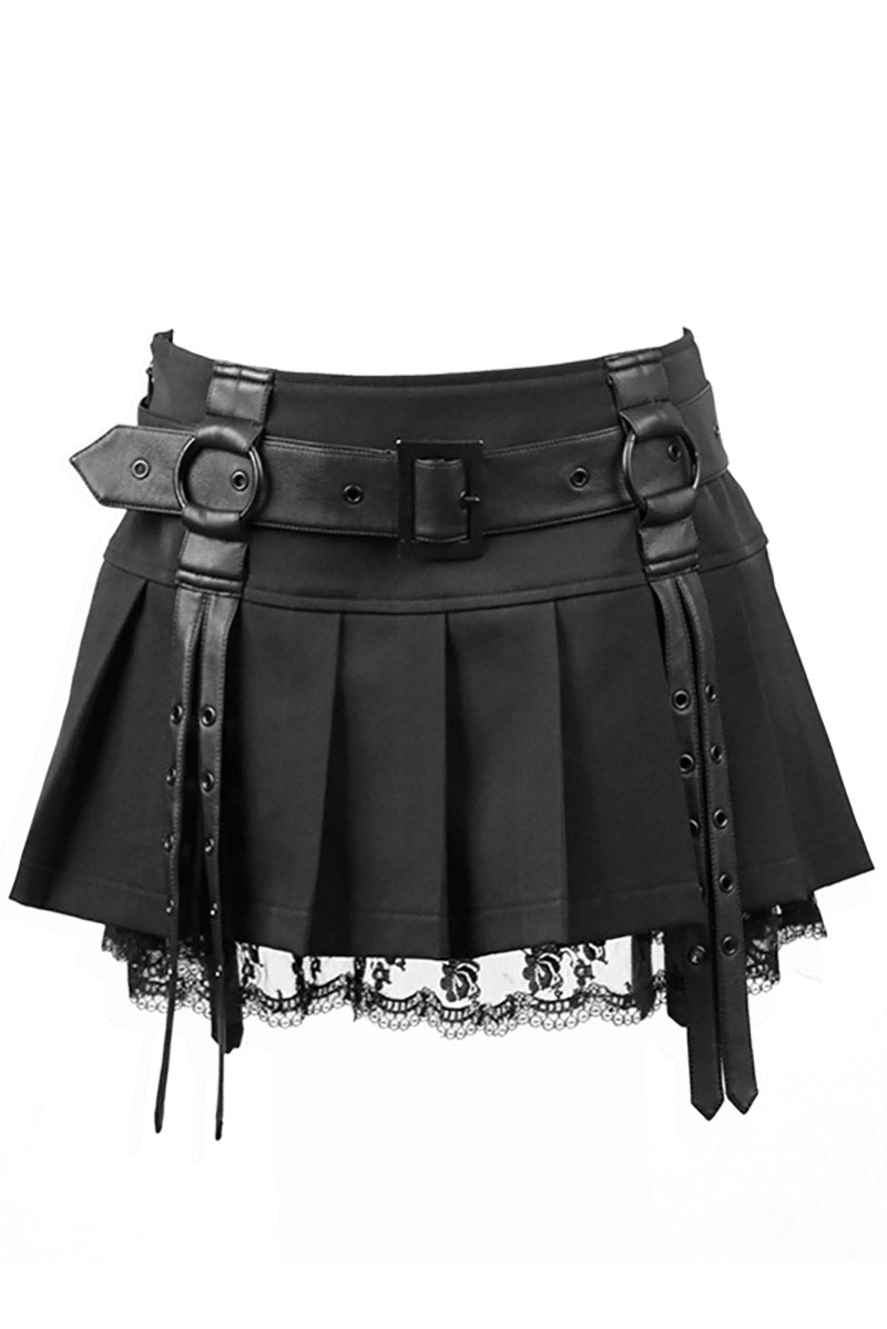 Diabolical Pleated Mini Skirt