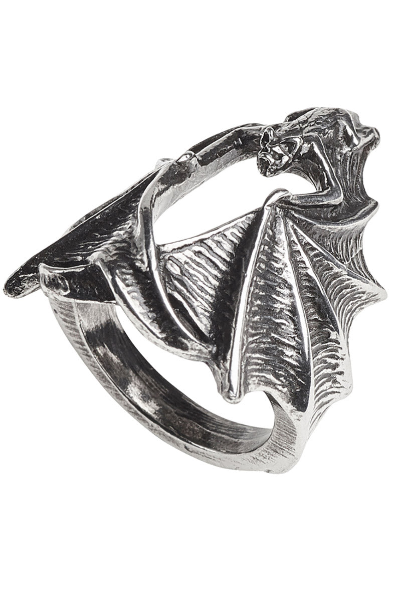 victorian goth steampunk bat ring