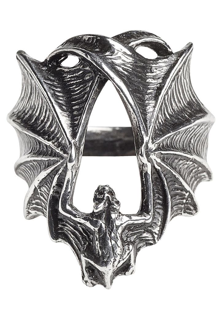 mens gothic bat ring