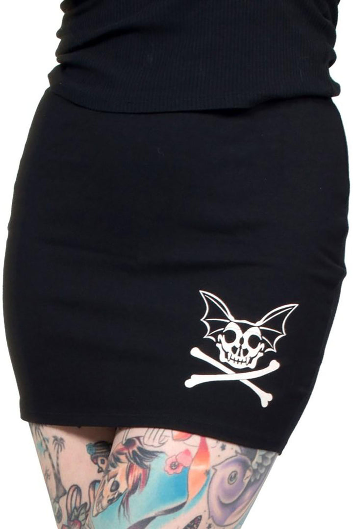 Skelli Bat Mini Skirt