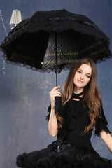 Teleskop-Regenschirm „Lolita“ mit Spitze