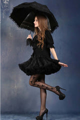 Teleskop-Regenschirm „Lolita“ mit Spitze