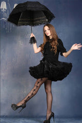 Teleskop-Regenschirm „Lolita“ mit Spitze