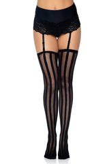 Morticia Striped Stockings